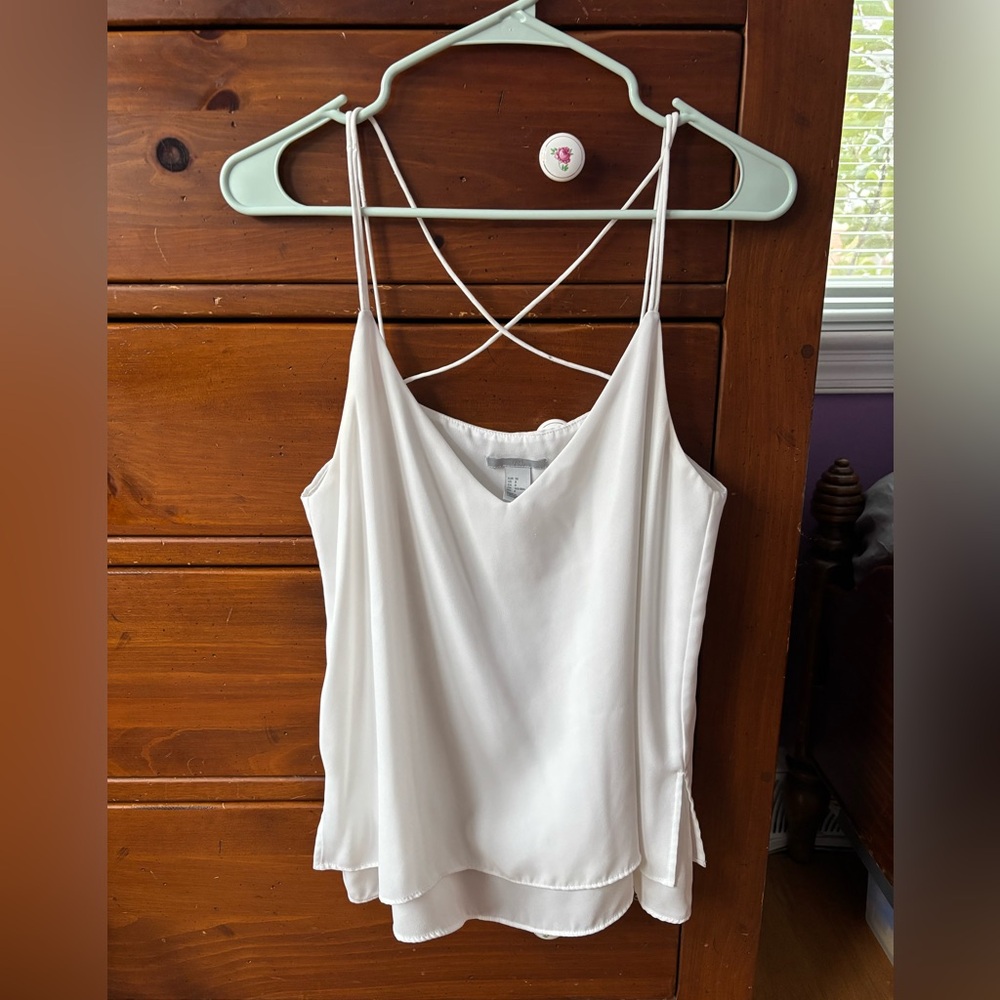 H & M White Strappy Women's Top, size 8